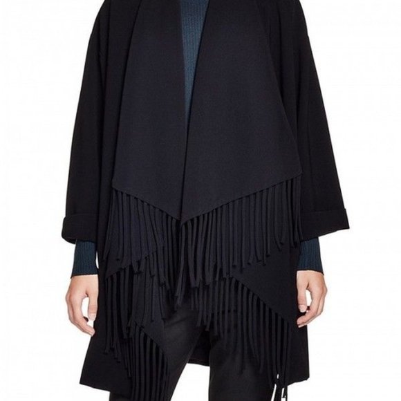 ELIZABETH & JAMES Dolly Fringe Trim Coat - Picture 2 of 11